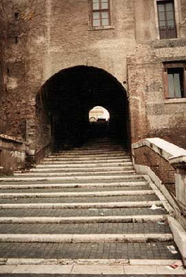 Case dei Borgia med trappegaden Salita San Francesco di Paola