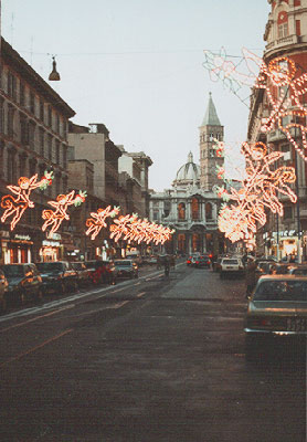 Foto fra Via Merulana mod Santa Maria Maggiore