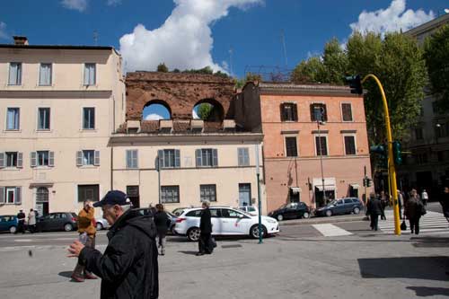 Gamle huse ved Piazza di San Giovanni in Laterano