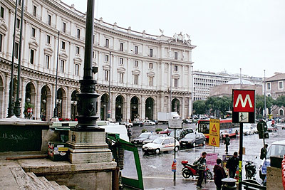 Piazza della Repubblica, den gamle exedra fra Diocletian's Termer