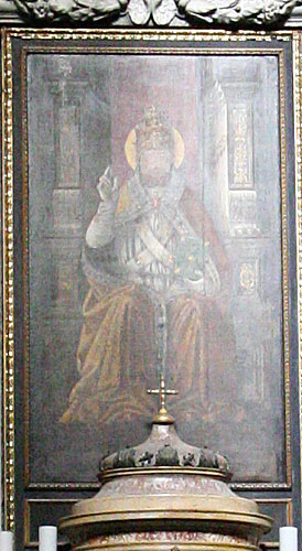 Kirken San Marco - maleri: San Marco Papa. cop.Leif Larsson