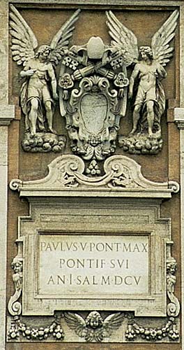 Kirken Santa Maria Maggiore: detalje af facaden