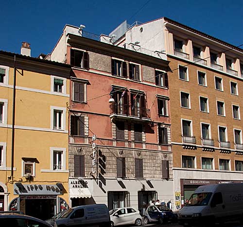 Gamle huse i Via Merulana i området ved Piazza di Santa Maria Maggiore