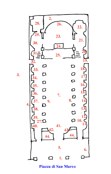 Plan over Kirken San Marco