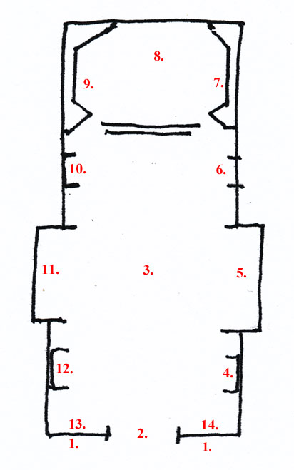 Plan over Kirken Santa Maria in Publicolis
