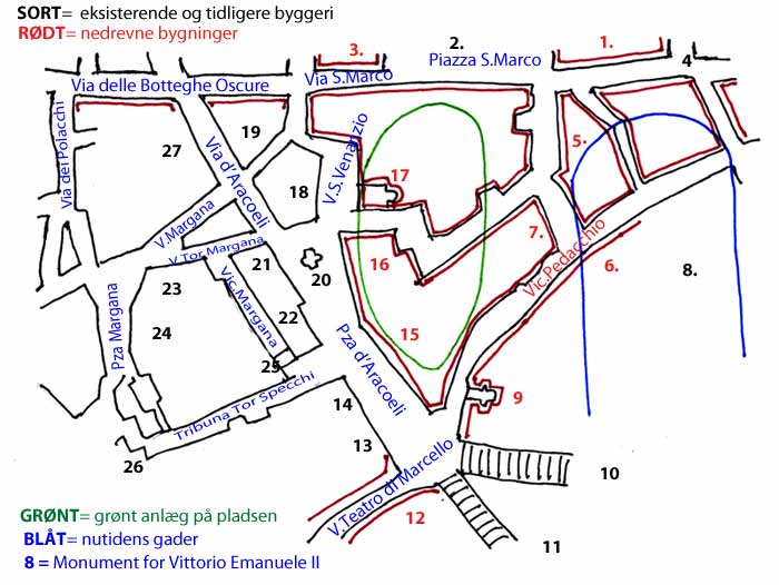Plan over Piazza d'Aracoeli