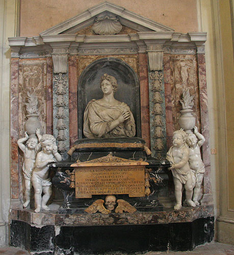 gravmæle for Eleonora Boncompagni Borghese, nu i Sant'Alessio