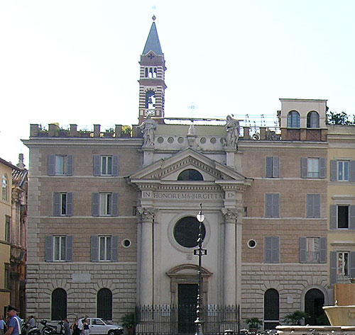 Piazza Farnese mod Via di Monserrato og Kirken Santa Brigida. foto cop.: Bo Lundin