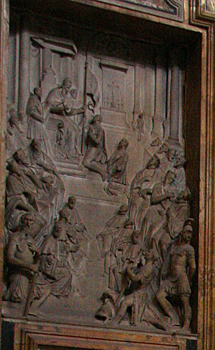 Cappella Sistina i Kirken Santa Maria Maggiore: relief på gravmælet for Pius V
